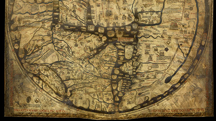 Hereford Mappa Mundi, ca. 1300 CE. Photo