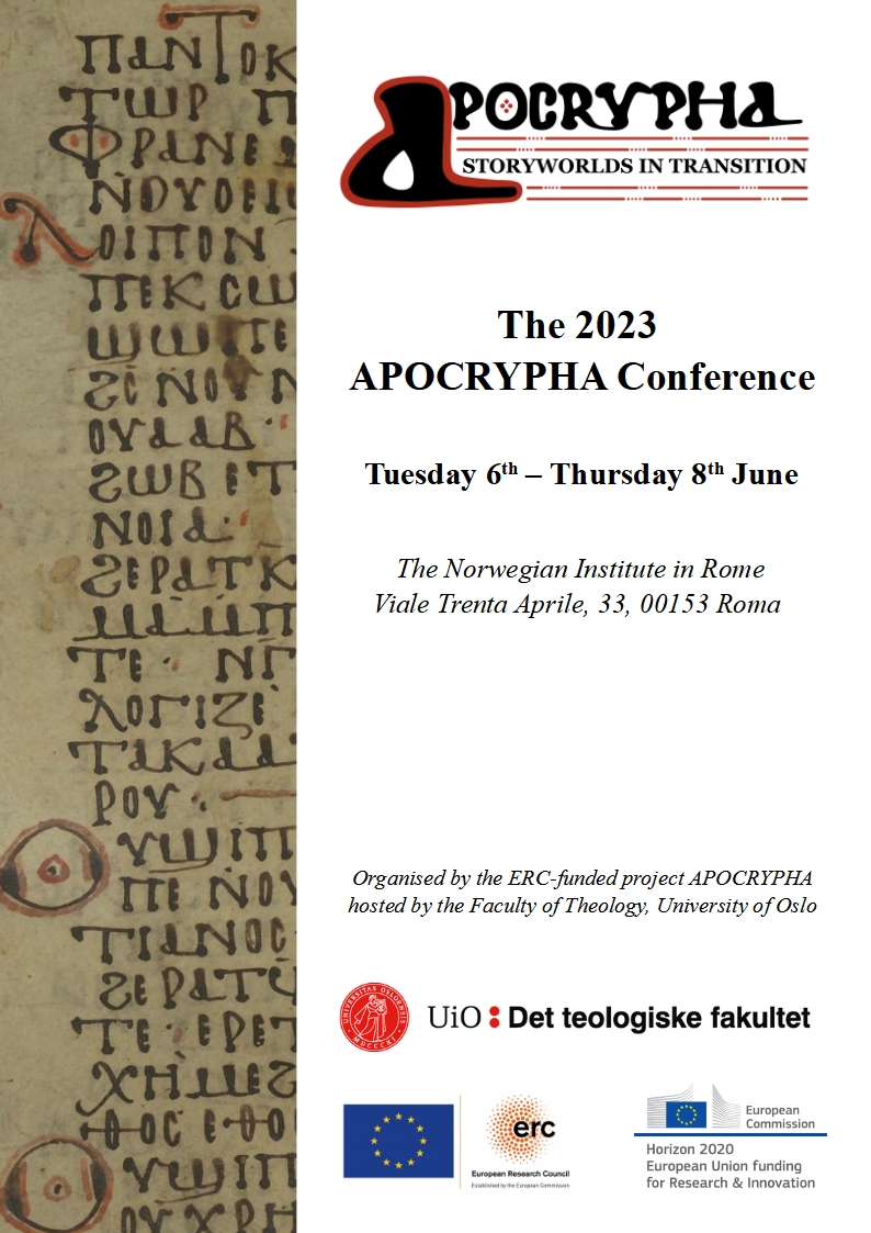 Bilde av programmet til 2023 APOCRYPHA konferanse