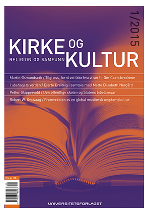 Omslagsbilde av tidsskriftet Kirke og kultur 2015/1